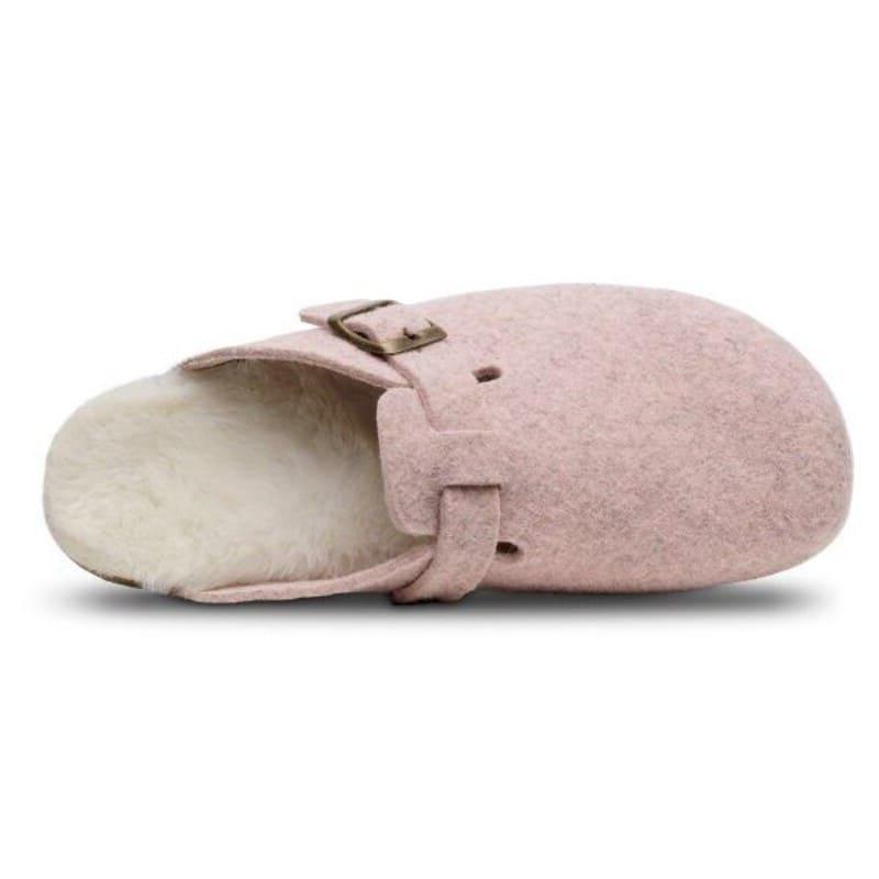 Zapatilla Zueco de Casa Cómoda Fieltro Feliz Caminar