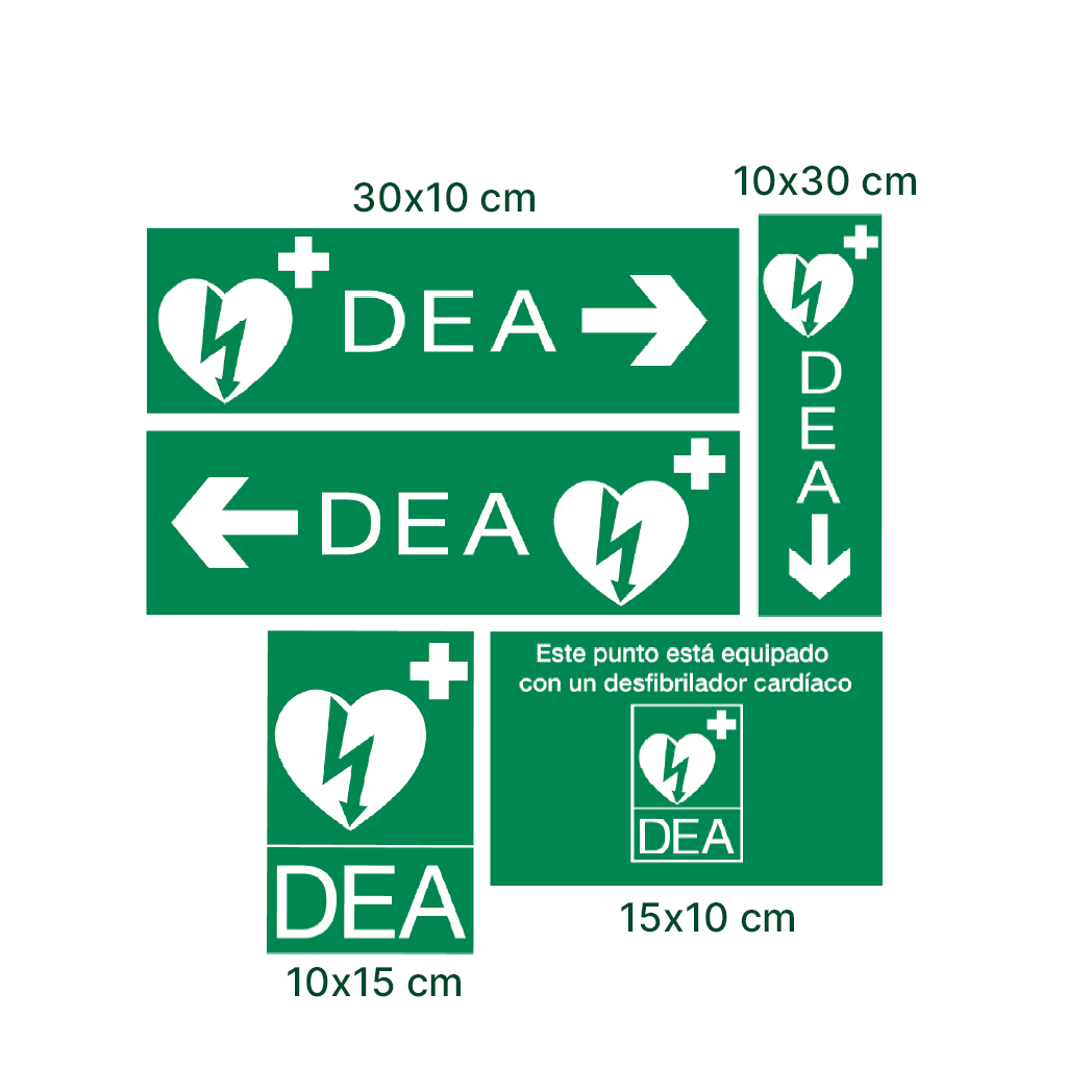 Cartel DEA Kit 5 Senales Medidas
