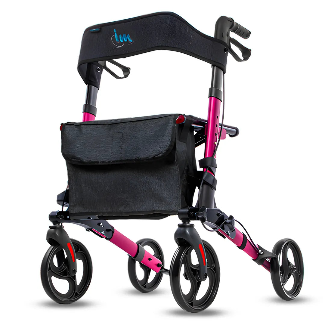 Andador para adultos con frenos manuales y función de bloqueo para inmovilizar el rollator Dortomedical