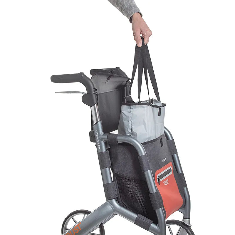 Andador para ancianos con asiento integrado de 60 cm de altura para mayor comodidad durante los descansos en paseos dortomedical