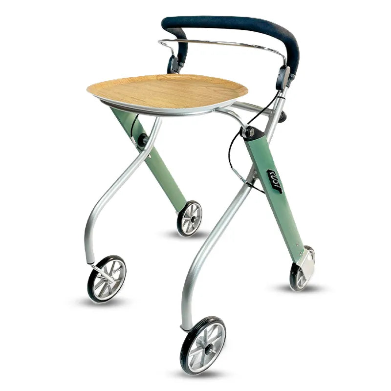 Andador con bandeja extraíble ideal para transportar comida y café con total comodidad dortomedical