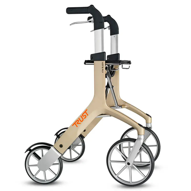 Andador apto para exterior con ruedas de 24 cm para una maniobrabilidad buena dortomedical