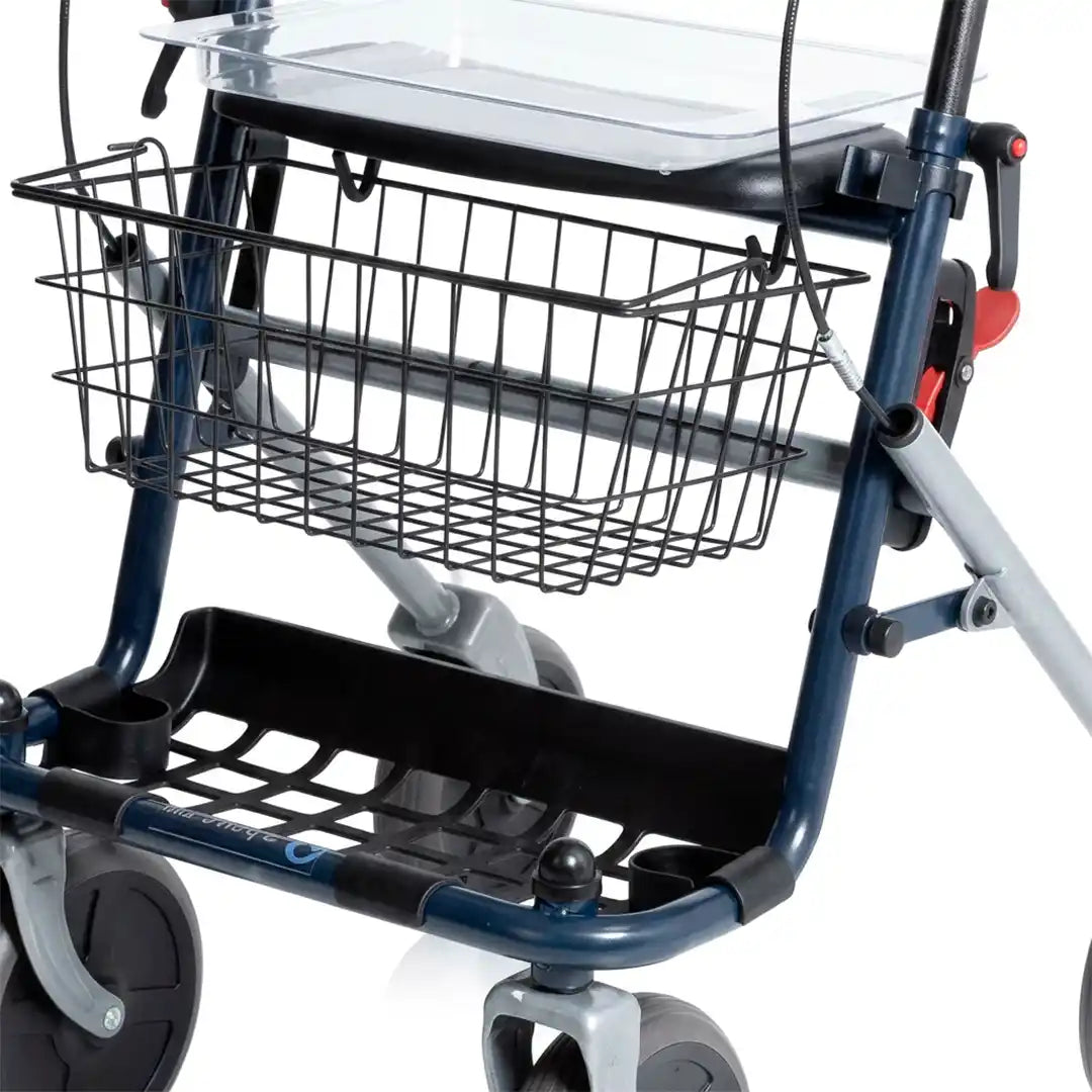 Andador plegable con estructura resistente de acero pintado dortomedical