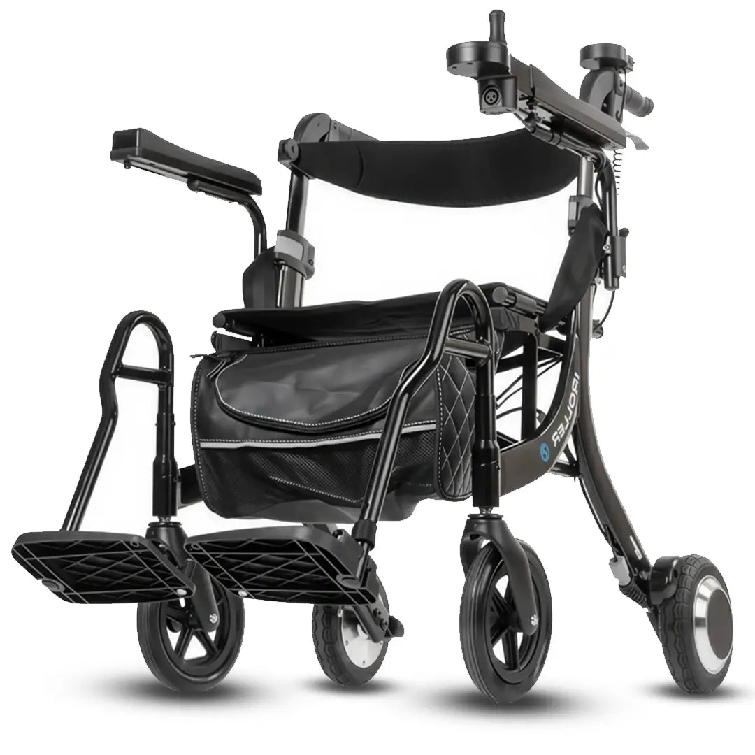 Andador con sistema anticaídas y frenado automático para prevención de riesgos dortomedical