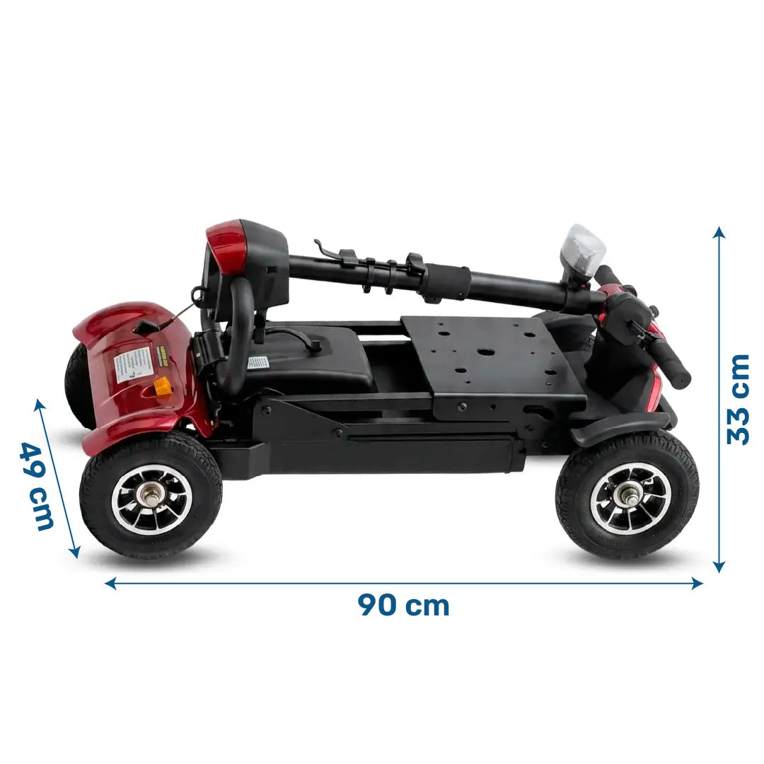 Medidas del scooter eléctrico plegable ideal para acceso a espacios reducidos dortomedical