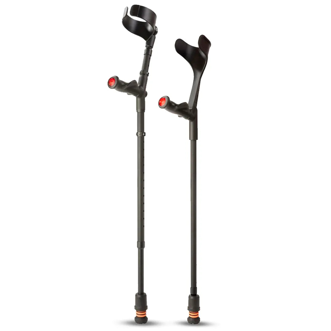Opciones disponibles para la muleta flexyfoot con contera giratoria en 360 grados dortomedical