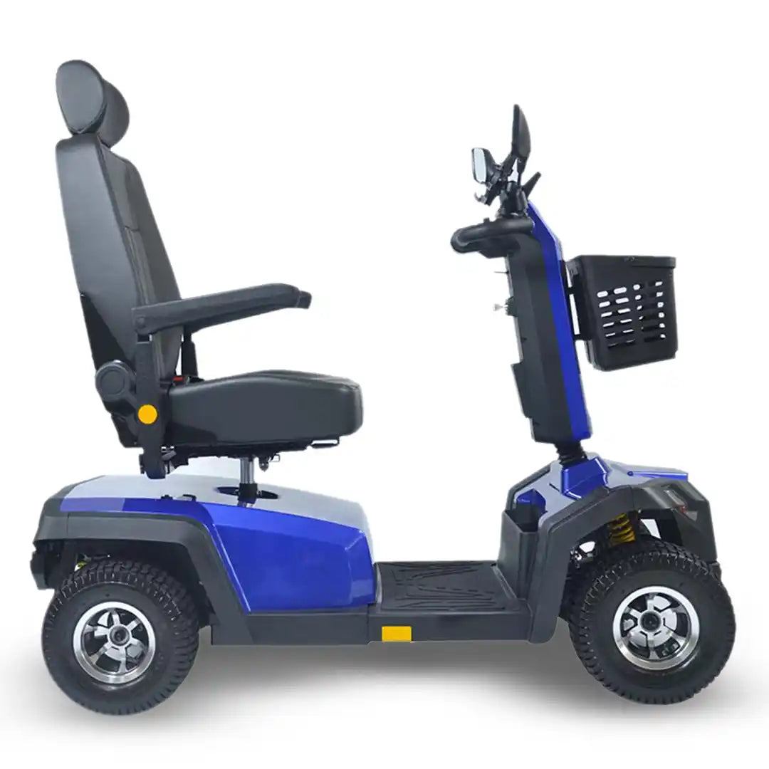 Scooter de movilidad reducida Danubio con velocidad ajustable entre 13 y 18 km/h para una conducción segura dortomedical