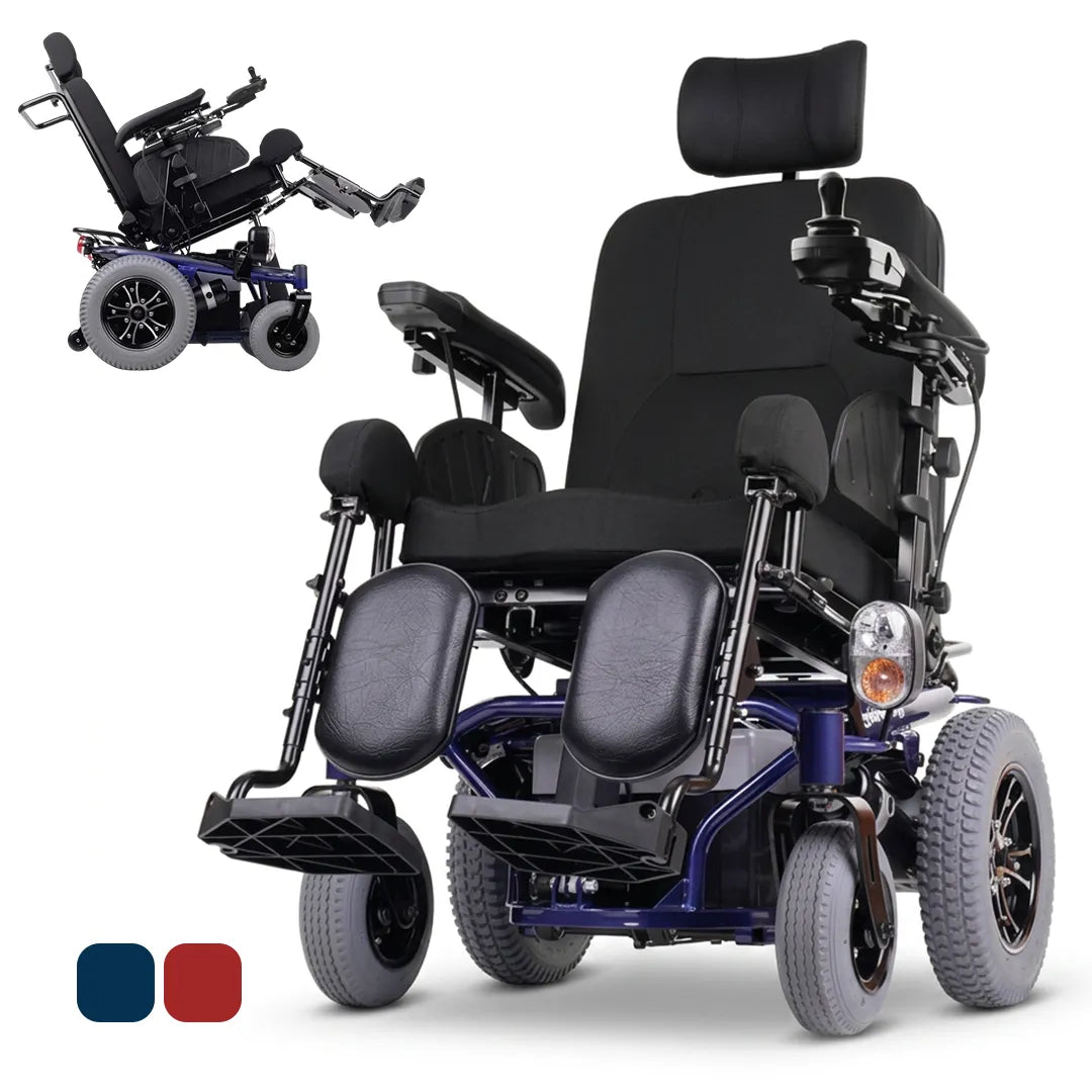 Silla de ruedas eléctrica con función basculante y diseño reclinable Calabria 2 dortomedical