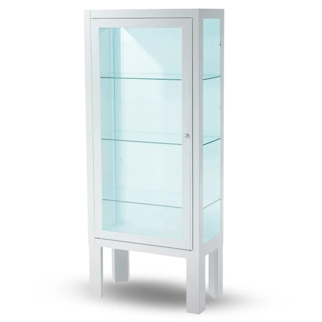 Vitrina clínica con puerta de acero inoxidable que ofrece una visibilidad total del interior dortomedical