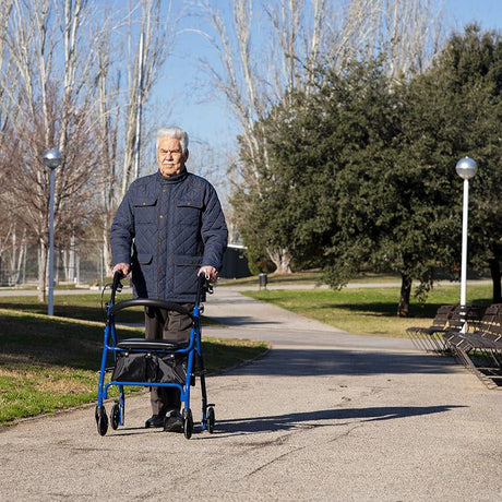 Andador Plegable con Freno de Presión y Asiento