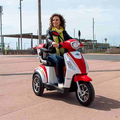 Scooter Eléctrico - Moto de 3 Ruedas Potente Madeira