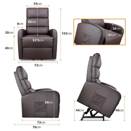 Sillón Levanta Personas con MASAJE Vibratorio con Calor Lumbar