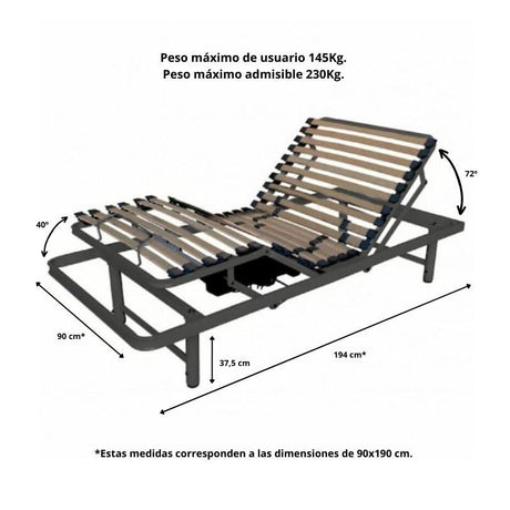 Cama Articulada Eléctrica EZIS Configurable
