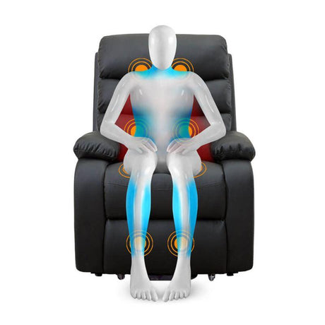 Poltrona Reclinável Relax com Massagem MARROM