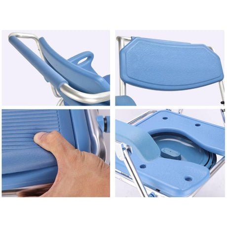 Silla de Ruedas para Baño Autopropulsable y Ligera con Inodoro ADAS