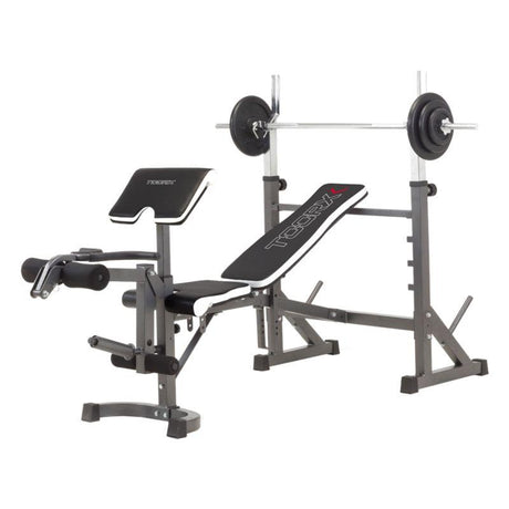 Banco de Pesas PLEGABLE y Multifuncional con Curl de Brazo Incluido WBX-90