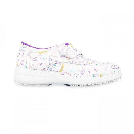 Zapato Sanitario con Velcro y Estampado Piel Vegana