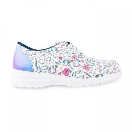 Zapato Sanitario con Velcro y Estampado Piel Vegana