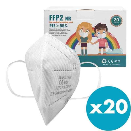 Mascarillas Infantiles FFP2 Homologadas CE para Niños (Caja 20 unds.)