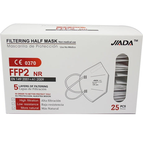 Mascarillas FFP2 Blancas Homologadas CE (caja 25 unds.)