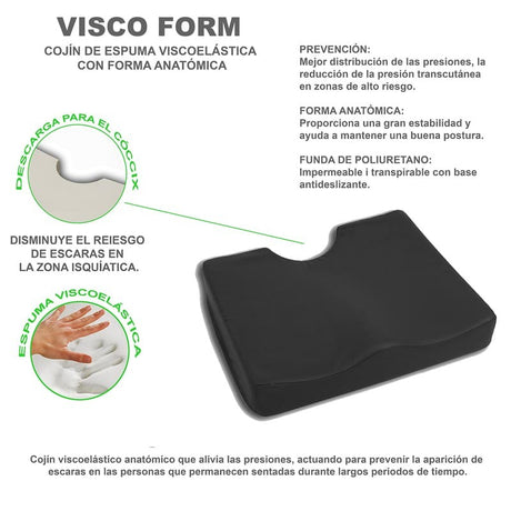 Cojín Antiescaras Viscoelástico con forma anatómica VISCO FORM