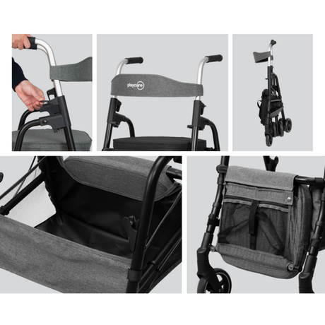Andador Mayores Plegable con Cesta