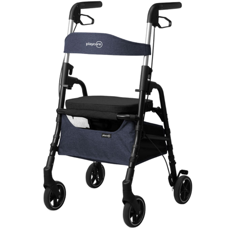 Andador Plegable con Asiento Azul