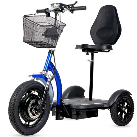Scooter elétrica todo-o-terreno de 3 rodas 500W