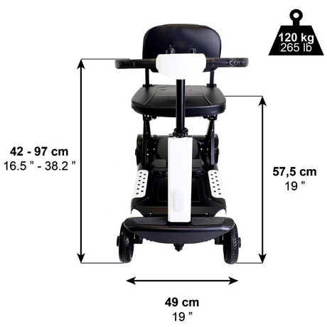 Scooter Elétrico DOBRÁVEL de 4 Rodas