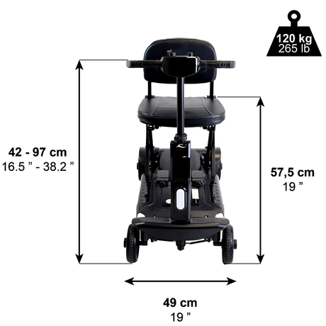 Scooter Elétrico DOBRÁVEL de 4 Rodas