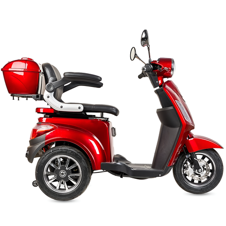 Scooter Electrica 3 Ruedas Rojo Retrovisores