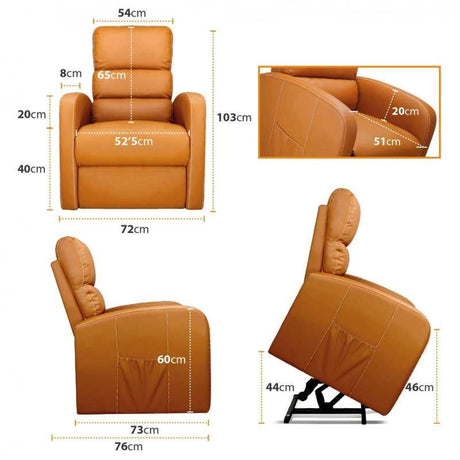 Cadeira de relaxamento eleva pessoas com massagem vibratória e calor lombar