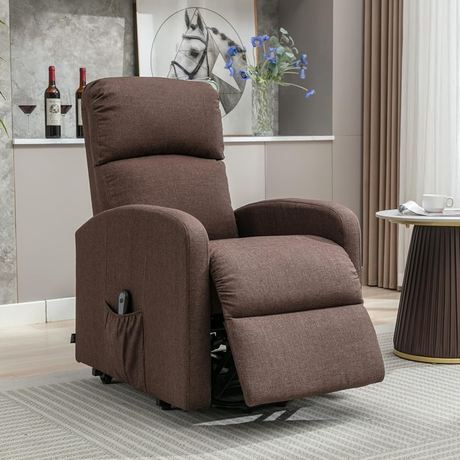 Sillon Reclinable Electrico Levanta Personas Marron Comodo