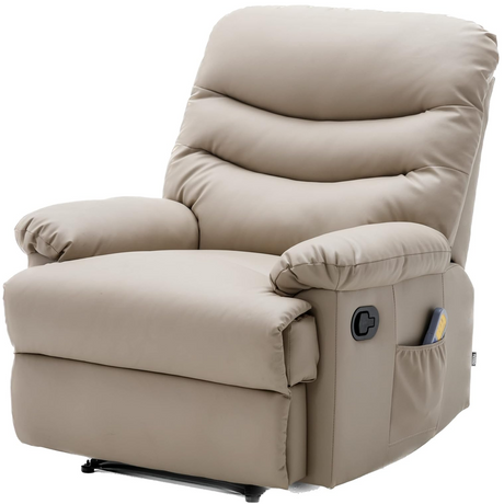 Poltrona reclinável Relax com estofamento extra e massagem