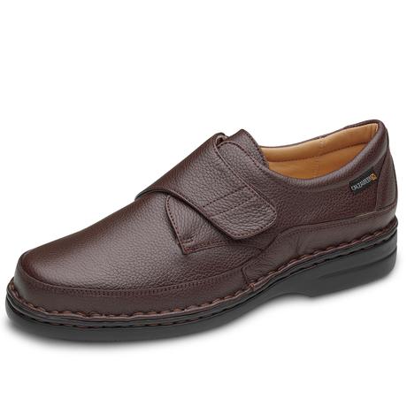 Zapato Hombre Cierre Velcro Marron