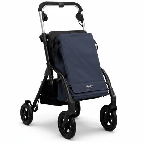 Carrinho de compras com andarilho Playcare R05, assento e design rebatível.
