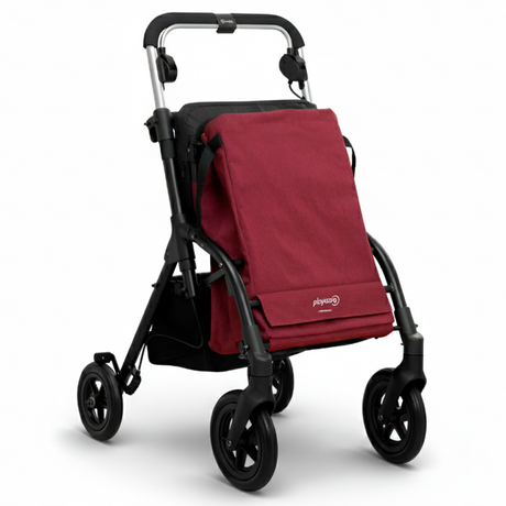Carrinho de compras com andarilho Playcare R05, assento e design rebatível.