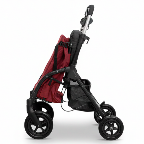 Carrinho de compras com andarilho Playcare R05, assento e design rebatível.