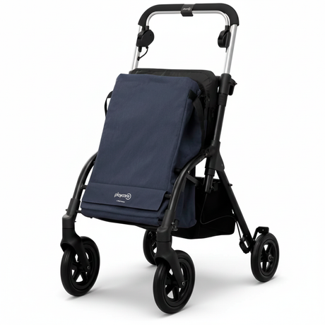 Carrinho de compras com andarilho Playcare R05, assento e design rebatível.