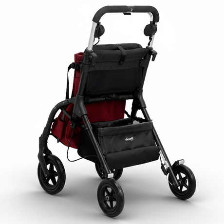 Carrinho de compras com andarilho Playcare R05, assento e design rebatível.