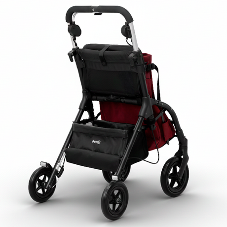 Carrinho de compras com andarilho Playcare R05, assento e design rebatível.