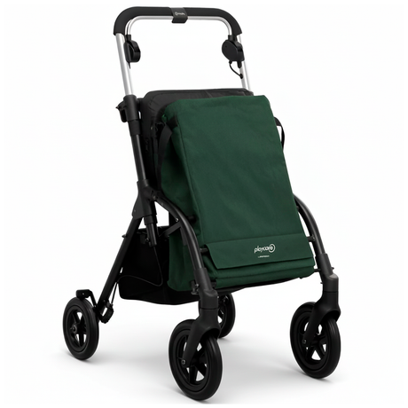 Carrinho de compras com andarilho Playcare R05, assento e design rebatível.