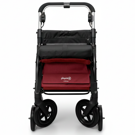 Carrinho de compras com andarilho Playcare R05, assento e design rebatível.