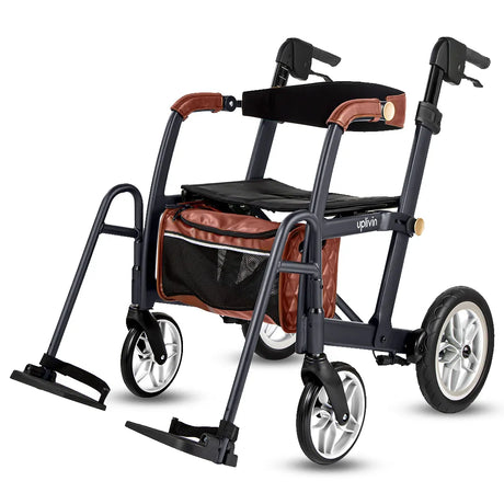 Andador con asiento acolchado de 45x30 cm y respaldo firme para descansos cómodos durante el paseo dortomedical