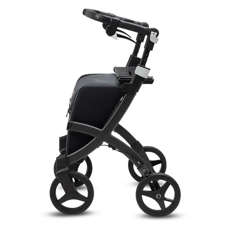Vista lateral del Andador con asiento Rollz Flex y frenos de estacionamiento para un descanso seguro durante el paseo dortomedical