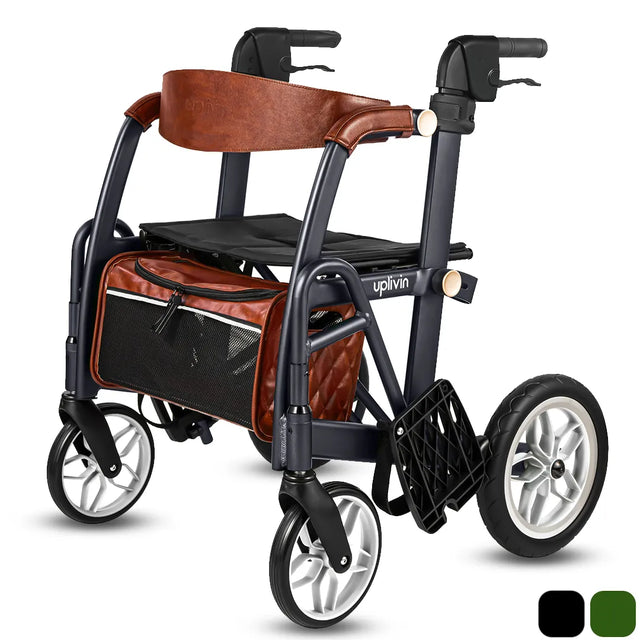 Andador para adultos GLIDE convertible en silla de transporte mediante sistema pin-in pin-out sin herramientas dortomedical