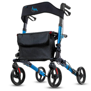 Andador de cuatro ruedas Magnum con porta bastones lateral para mayor autonomía Dortomedical.