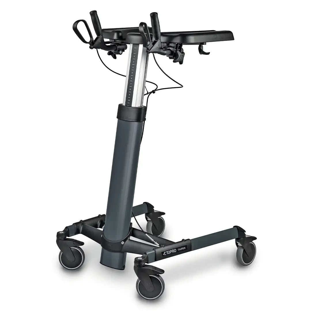 Andador eléctrico con soporte para antebrazos con elevación automática para rehabilitación dortomedical