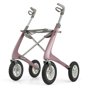 Andador moderno disponible en cuatro colores metalizados para un estilo personalizado y elegante de Dortomedical.