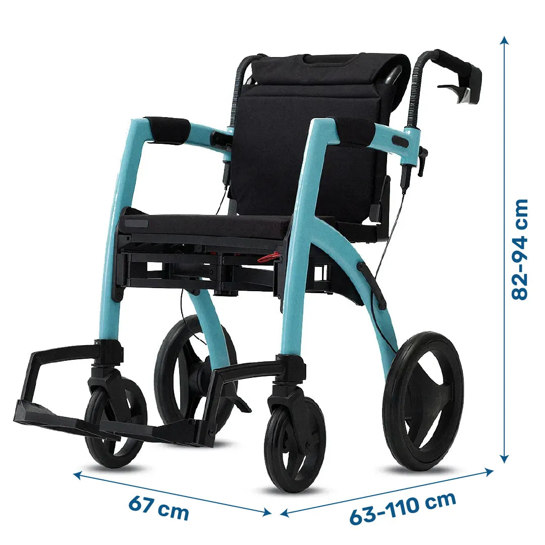 Andador de plegado fácil en un solo movimiento dortomedical